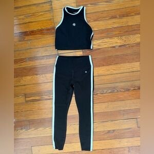 ANINE BING Black and White Athletic Set